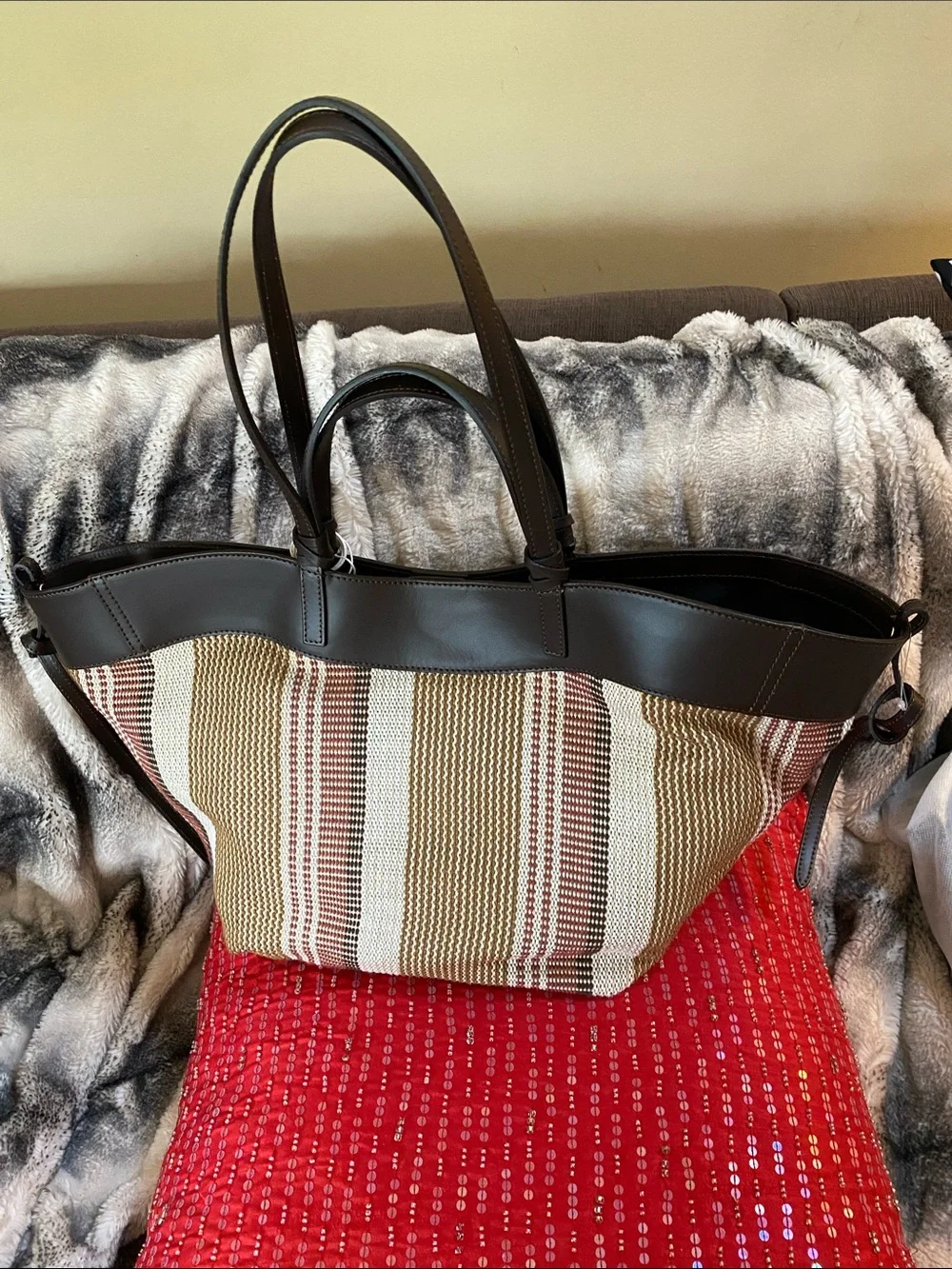 Divina Firenze Genuine Leather Made in Italy 🇮🇹 Large Tote NWT